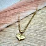 Κολιε ατσαλινο με καρδια