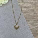 Κολιε ατσαλινη αλυσιδα με στοιχειο αχατη