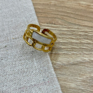 Δαχτυλιδι ατσαλινο με σμαλτο