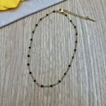 Βραχιολι ποδιου ατσαλινη αλυσιδα με σμαλτο