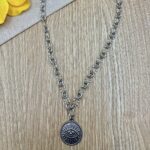 Κολιε ατσαλινη αλυσιδα με ματι