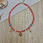 Κολιέ Από Φίλντισι Και Κρεμαστά Ατσάλινα Στοιχεία